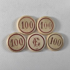 Paket 5 Wertmarken Wert 100