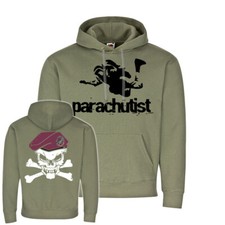Hoodie Parachutist -GER Fallschirmjäger TYP2 Totenkopf Barett Abzeichen #21779