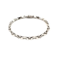 19cm Armband 18kt Weißgold 0.91ct Diamanten Schmuck Tennisarmband 750 Gold WG