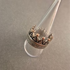 Vintage Ring im Kronen Design Versilberter Statement Ring