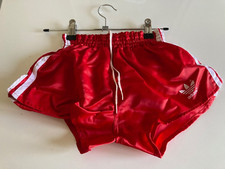 Adidas Glanz Shorts D3 S Vintage Beckenbauer Shiny West Germany red (NEU!)