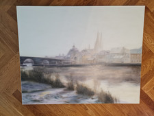 Gerhard Prechtl – Großes Ölbild Regensburg – Dom & Steinerne Brücke