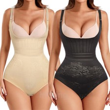 Damen Shapewear Push Up Body Bauchweg Miederbody Abnehmen Underbust Mieder