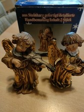 2 Engel, Goldfarbend, Weihnachten, Gebraucht, Sammeln, Vintage, Deko