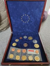 17x Medaillen/Europroben Konvolut + Holzbox, Sammlungsauflösung aus Nachlass (4)