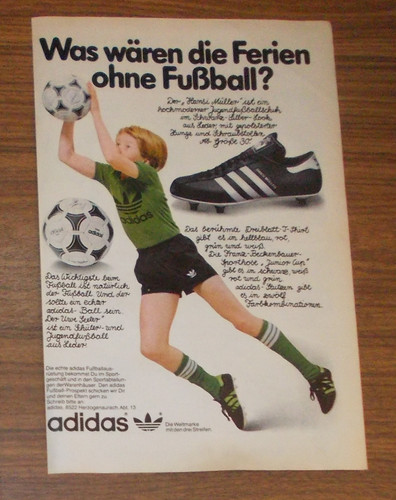 Seltene werbung adidas hansi - adidas,