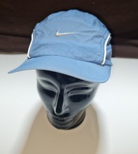 Vintage Nike Runner Mütze 5-Panel Kappe Reflektor Schweißband Fahrrad Tour 