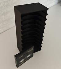DAT-Kassetten Regal,  DAT-Kassetten Ständer für 10 Dat-Kassetten.