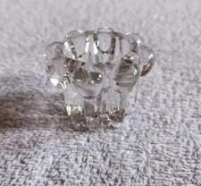 Vintage Glas Kerzenhalter Kerzenständer Teelichthalt VMC Reims France 60-70er 