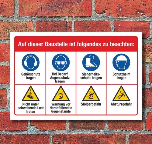Schild baustellenschild - schild,