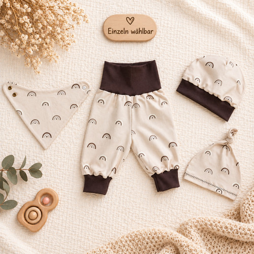 Baby pumphose regenbogen beige - pumphose,