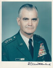 William Westmoreland - General US-Army - Grossfoto - original signiert