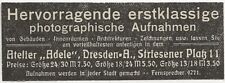 39/758 WERBUNG AUS EINER ZEITSCHRIFT 1913 ATELIER ADELE DRESDEN FOTO