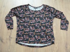 Blusenshirt Langarmshirt von DIDI Hollandmode Gr. M schwarz Punkte Kreise bunt