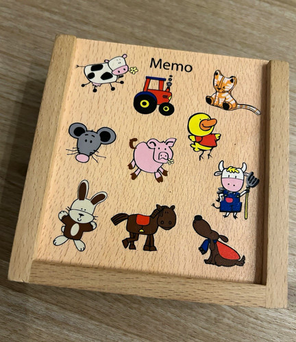 Holz memo spiel memory tiere - memo,