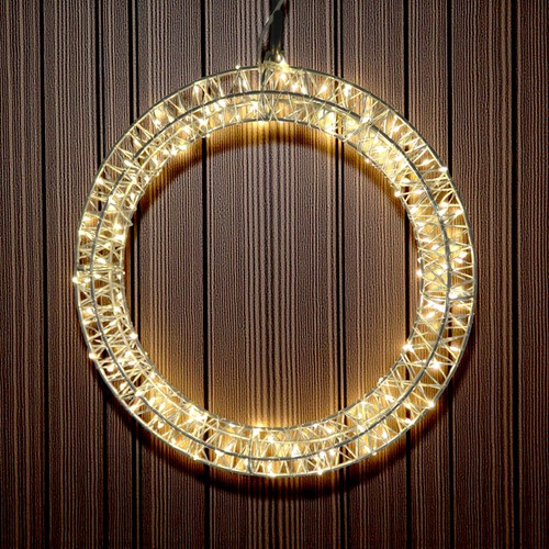 Metall lichtkranz silber 30cm - metall,