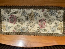 Gobelin Brokat Deckchen 63 x 28 Deco Bordüre Vintage 60er/70er Jahre Ritter