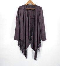 Offene Wildleder Jacke Blazer mit Fransen für Damen von ZARA in Gr. S   Top !!