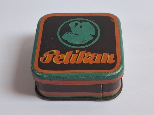 Antike pelikan metalldose - antike,