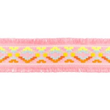 Fransenborte rosa neon  