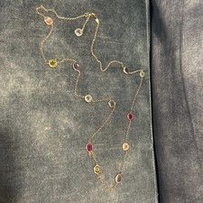 Silber lange 36" Edelsteine