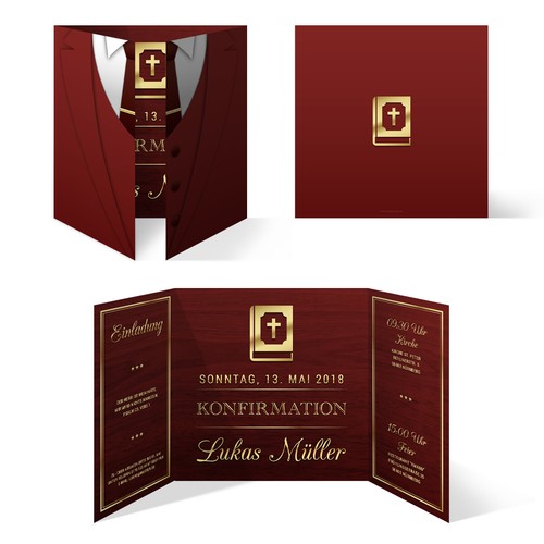 Konfirmation einladungskarten - konfirmation,