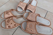 1 Paar Leder Hausschuhe -