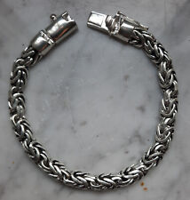 Königskette Armband Silber 925 Sterling 20 cm flach 8x5 mm Panzerkette Edel Unze