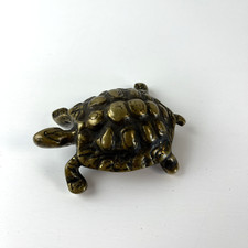 kleine Schildkröte Messing Figur 7cm 150g Briefbeschwerer made in England