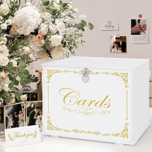 Kartenbox acryl hochzeit weiß - acryl,
