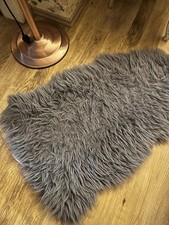 Schaffell echt Dunkelgrau 93 X 60/65 cm