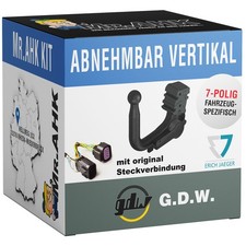 GDW Anhängerkupplung vert. abnehmbar für Audi A3 Limo ab 20 + 7polig spezifisch