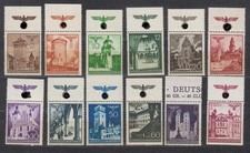 Generalgouvernement - Nr. 40 - 52 - Oberrandsatz mit Hoheitszeichen - Falz im OR