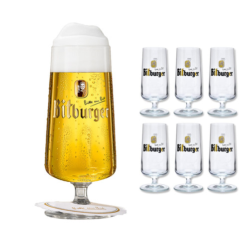 Bitburger pils bierglas set - pils,