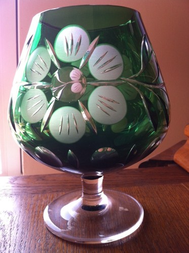 Vase grünes überfangglas - grünes,