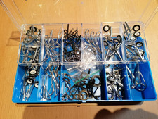 rutenbau reparatur, grosser Posten Spitzenringe, und 30 Spinnrutenringe.