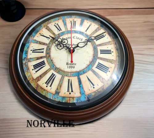 Antike wanduhr holz rund - wanduhr,