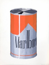 Tempera-Gemälde Marlboro-Dose