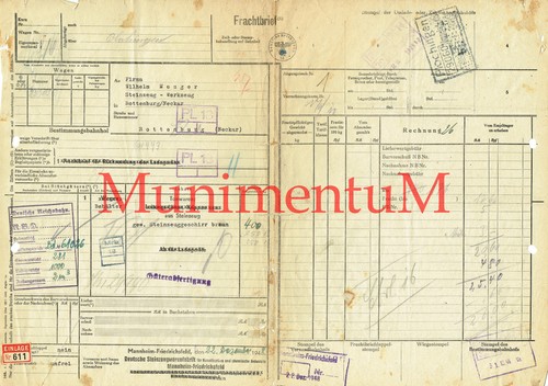 Frachtbrief 1948 deutsche - frachtbrief,