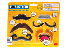 6 selbstklebende Schnurrbärte