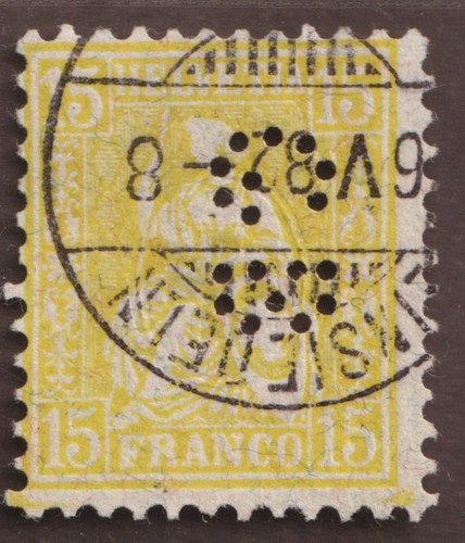Schweiz helvetia 15 rp - 39,,