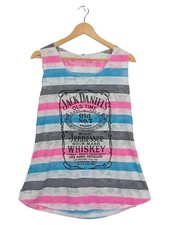 Jack Daniel's Damen Top Ärmellos Gestreift Mehrfarbig Gr. XXL