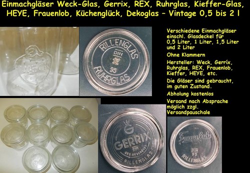 Einmachgläser rillenglas - einmachgläser:,