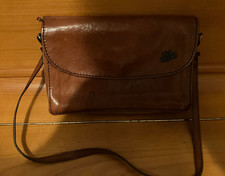The Tramp: robuste braune Leder-Handtasche, gebrauchter Artikel