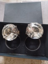 Serviettenringe versilbert mit Glasstein von Fink