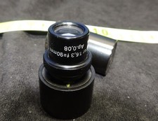 Carl Zeiss Jena Mikroskop Objektiv Mikrotar 1:6,3 f=90mm Ap. 0,08 Metalldose RMS