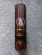 Wandlampe, Leuchte, Holz, Rustikal, Mit Glasschirm, schmal