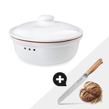 Römertopf Brotfrische Topf rund Weiß