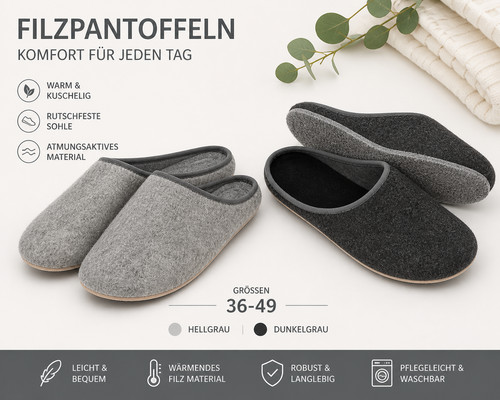 Herren damen filzpantoffeln - damen,