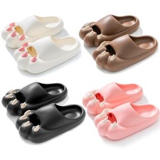 Damen Badeslipper mit Krallen Hausschuhe Badeschuhe zum Pool Garten Slippers
